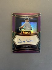 2025 Panini Select JACOB WILSON RC Purple PrIzm AUTOGRAPH #5/35 Jersey Match-A’s
