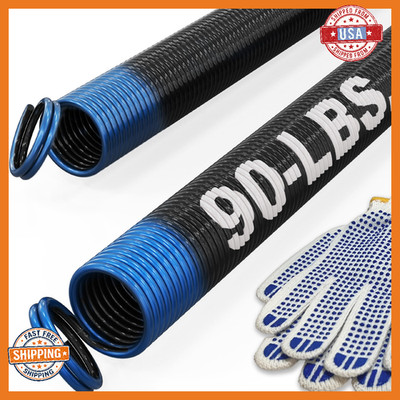 Blesseras 90lb Garage Door Extension Spring 25in Double Loop Ends 1 Pair