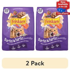 Purina Friskies Surfin Turfin Dry Cat Food Chicken Salmon 22 lb 2 Pack