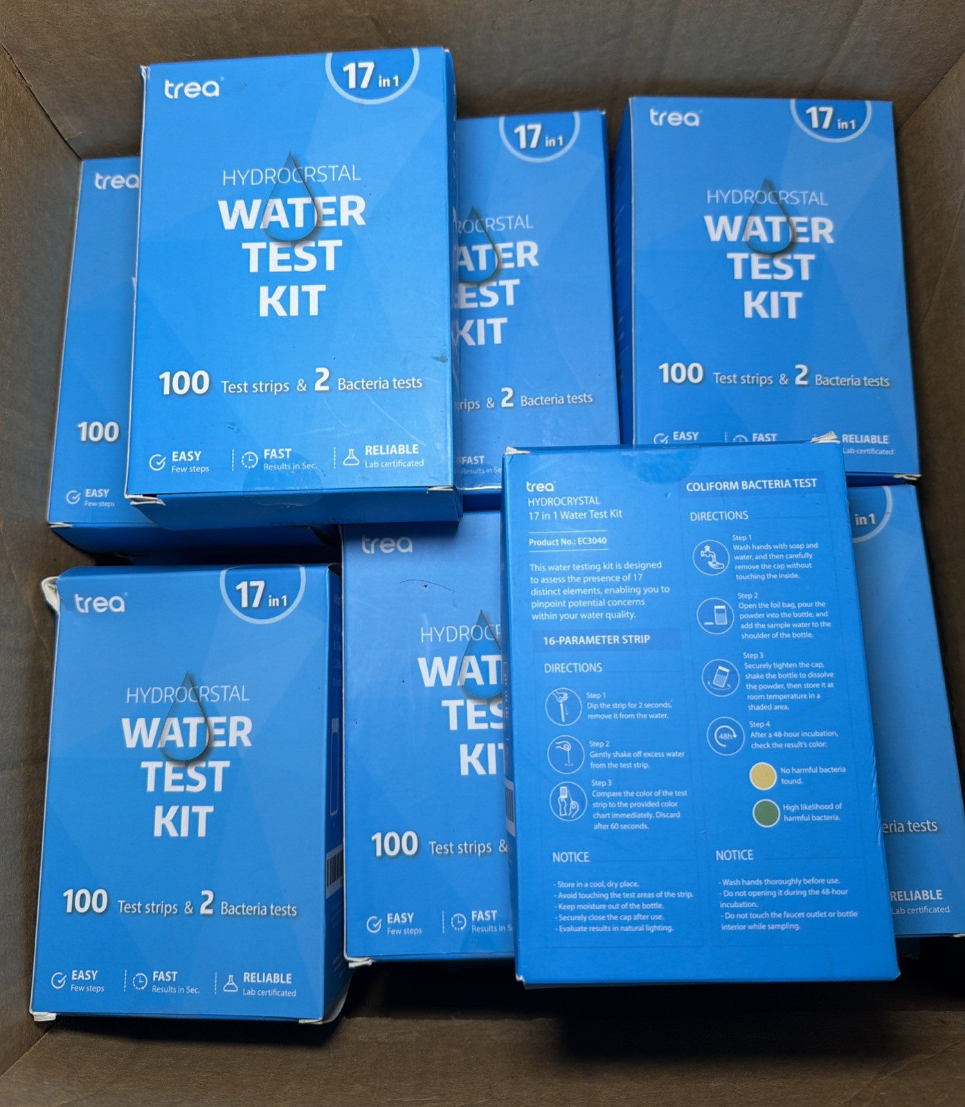 x20 HYDROCRYSTAL 17 in 1 DRINKING WATER TEST KIT 100 TESTSTR