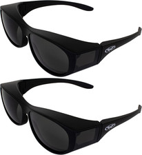 Escort Safety Glasses Fits over Most Eyewear 2-Pack Smoke Lenses