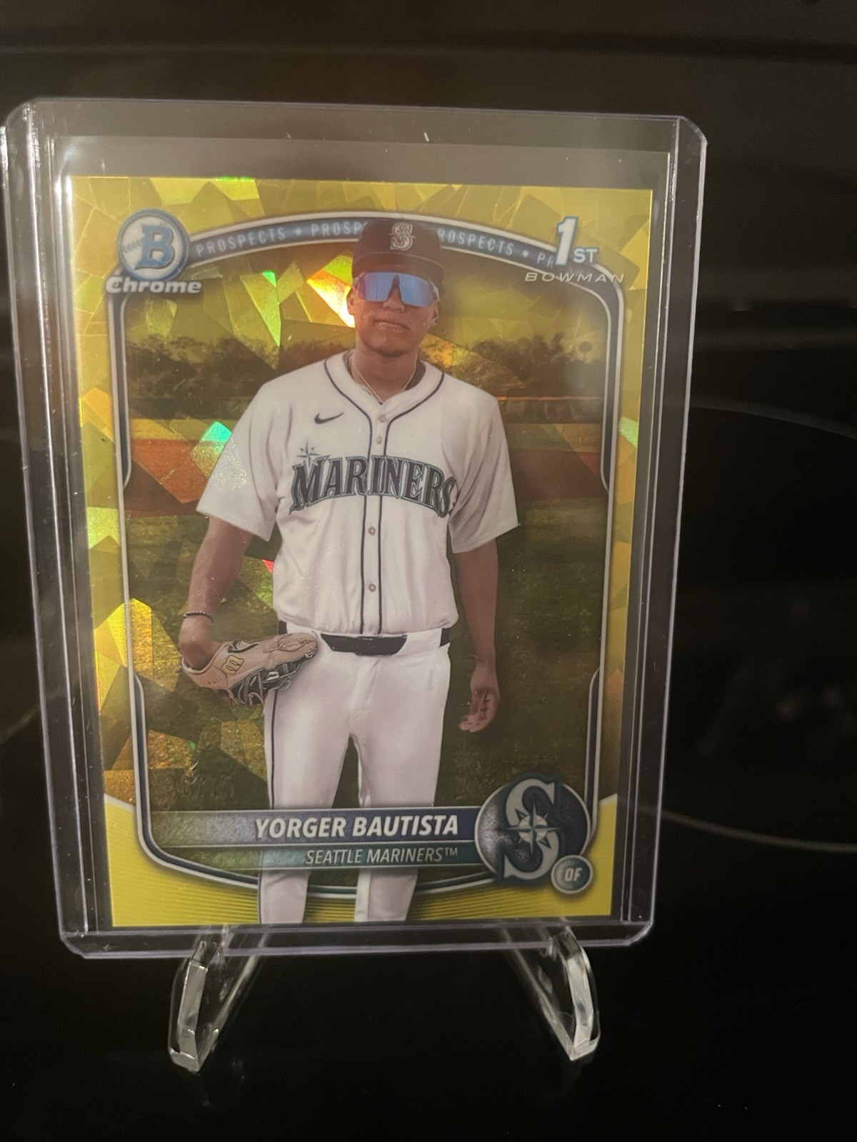 2025 Bowman Chrome Sapphire  Prospects Yorger Bautista #BCP-194 Yellow /75 (RC)