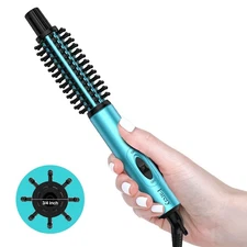 Mini Thermal Brush, Curling Iron 3/4 Inch, Heated Round Brush for Volumizing ...