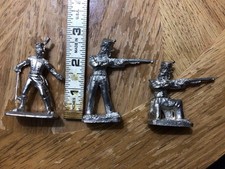 Three Alamo Attackers Mexican Infantry. 60mm Scale. 1/32