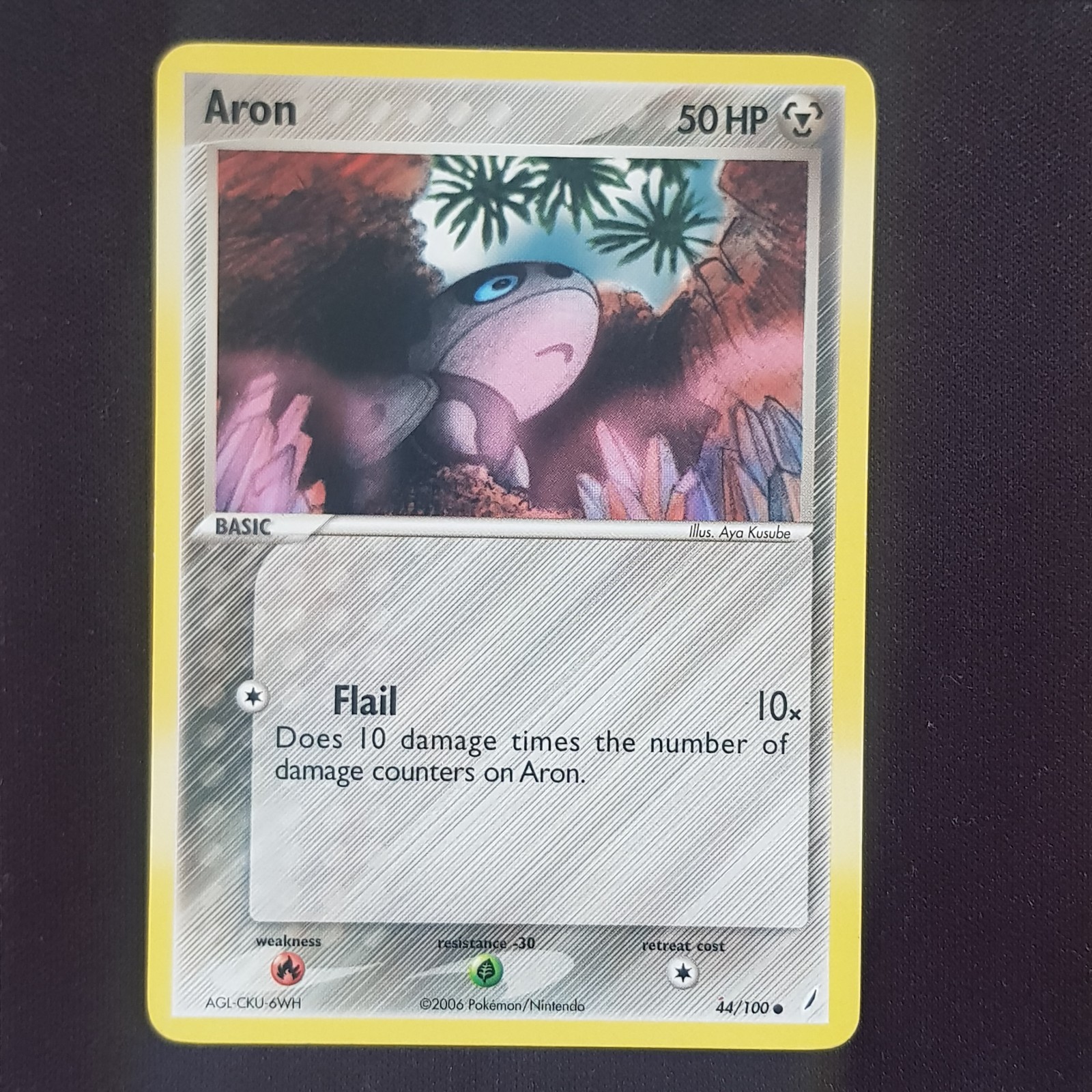 Aron 44/100 EX Crystal Guardians💎NEAR MINT Pokemon Card TCG