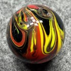 Handmade Marble Gold Lutz ( Flame - Swirl ) 1 Inch +-  (S7) — photo 4