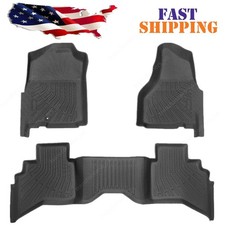 3d Tpe Floor Mats Liners Black For 2002-2009 Dodge Ram 1500 2500 3500 Quad Cab