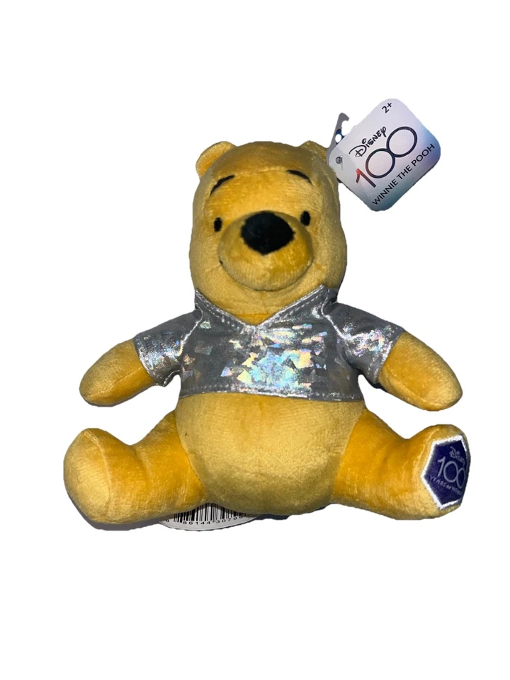 JUST PLAY DISNEY 100 YEARS OF WONDER WINNIE THE POOH 7" PLUSH TOY - NEW W/ TAGS - Image 2 of 3