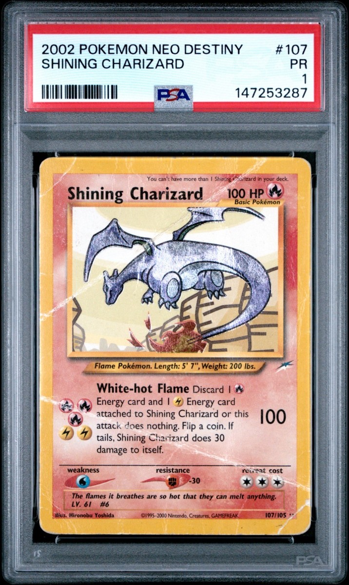 ポケモンカードゲーム Shining Charizard Pokemon Shining Charizard Neo Destiny Unlimited Holo Secret Rare