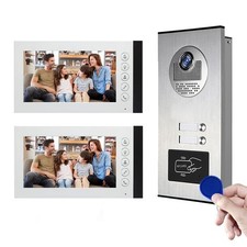 2 units 7inch monitor wired video Door phone kit indoor-outdoor video Apartment