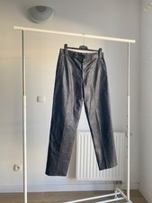 Vintage Leather Pants Made in Italy Size 31/32 Mens