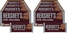 Milk Chocolate Candy Bars 1.55 oz - 36 Count Pack of 2, Sweet Treats, Bulk Snack