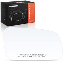 Right Passenger Side Heated Mirror Glass with Backing Plate - Compatible with