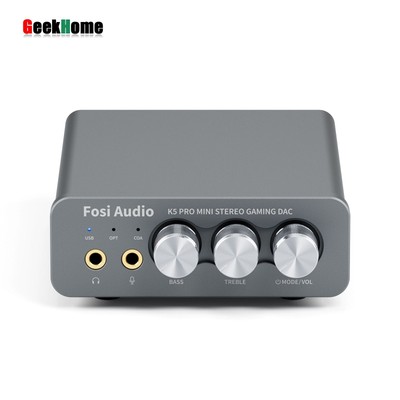 Fosi Audio K5 PRO MINI Stereo DAC Headphone Amp External USB Sound Card
