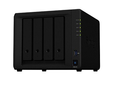 Synology DS418 4 Bay Desktop NAS Gehäuse 2GB RAM 4x 1.4GHz Diskless
