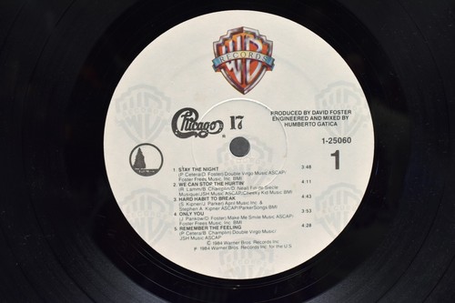 Chicago 17 Vinyl LP 1984 Warner Bros Records USA 1-25060 with Inner Sleeve Inser - Picture 3 of 13
