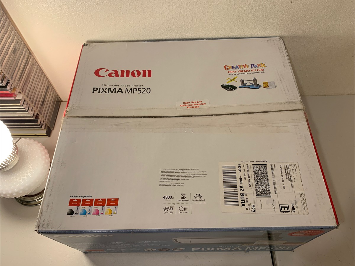 NEW DEADSTOCK Canon PIXMA MP520 Photo All-On-One Inkjet Printer NEW DEADSTOCK Canon PIXMA MP520 Photo All-On-One Inkjet Printer