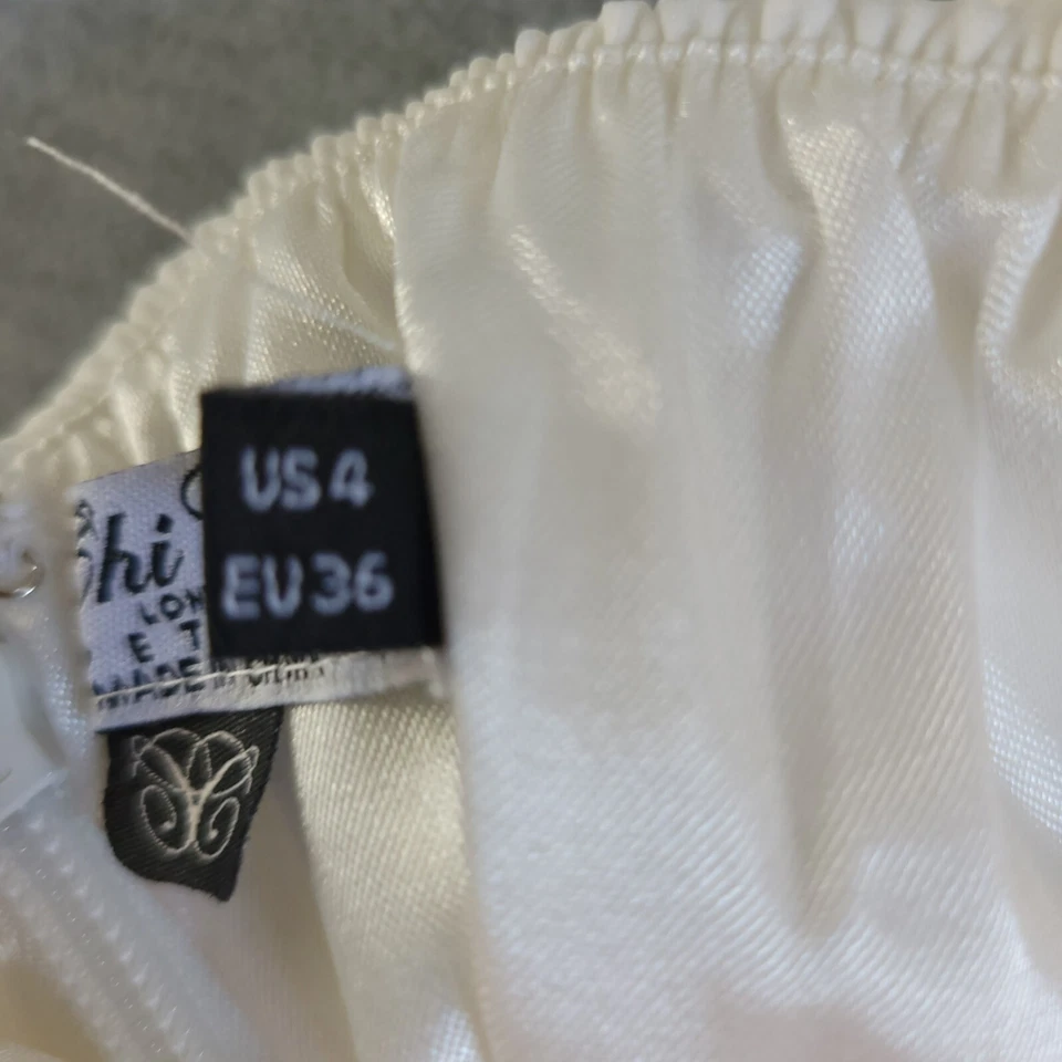 Vestido Chi Chi London Para Mujer 4P Blanco Hasta la Rodilla Halter Baile Formal Elegante Foto 3 de 4