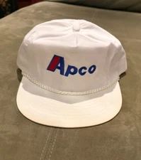 White APCO Oil Company Snapback Hat / Cap Advertising