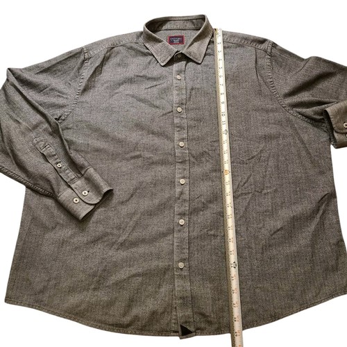 UNTUCKit Men's 2XL Black & Gray Relaxed Fit Long Sleeve Button Up Shirt - Picture 12 of 17