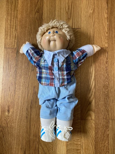 Vintage Cabbage Patch Doll 1978 1982 With Full Outfit Xavier Roberts Blue/Blonde