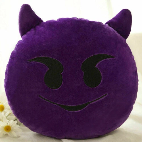 Kindergeschenk Emoji Soft Cushion Kissen Smiley Emoticon Plüschtier 33cm - Bild 40 von 42