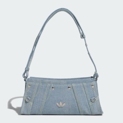 ★Fallett★ Asymmetric bag denim light blue Adidas Denim Shoulder Bag Womens - Light Blue / JL7666