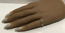 Sterling Silver 925 Criss-Cross Band Ring Size 4.5