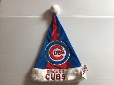 NWT Chicago Cubs Red/Blue Christmas Santa 19' Hat W Ball By Team