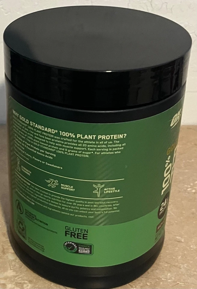 Optimum Nutrition Gold Standard 100 % proteína vegetal chocolate dulce de azúcar sin gluten Foto 3 de 4
