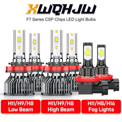 Combo LED Headlight Bulbs High Low Beam + Fog Light for Toyota Tacoma 2016-2022
