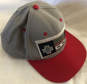 Nintendo Entertainment System Snapback Hat NES Flat Bill Controller Gray/Red