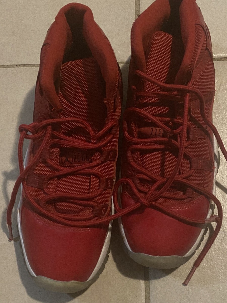 NIKE Air Jordan 11 Red Retro Win Like 96 KIds GS 6 women's size