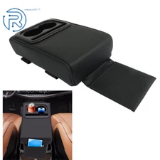 Fit For Most Cars Auto Center Console Armrest Pillow With Cup and Phone Holder