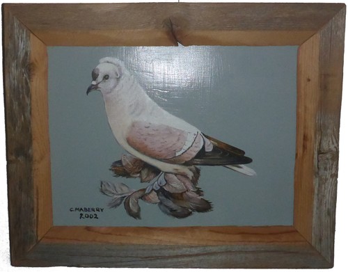 Original signed Oil painting of classic swallow by Claude Maberry, in frame