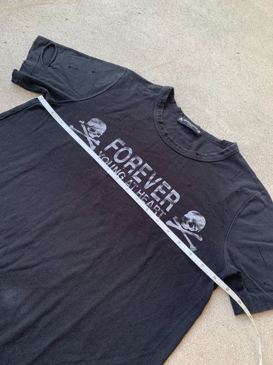 Mastermind Japan Forever young at heart Distressed T shirt Size S