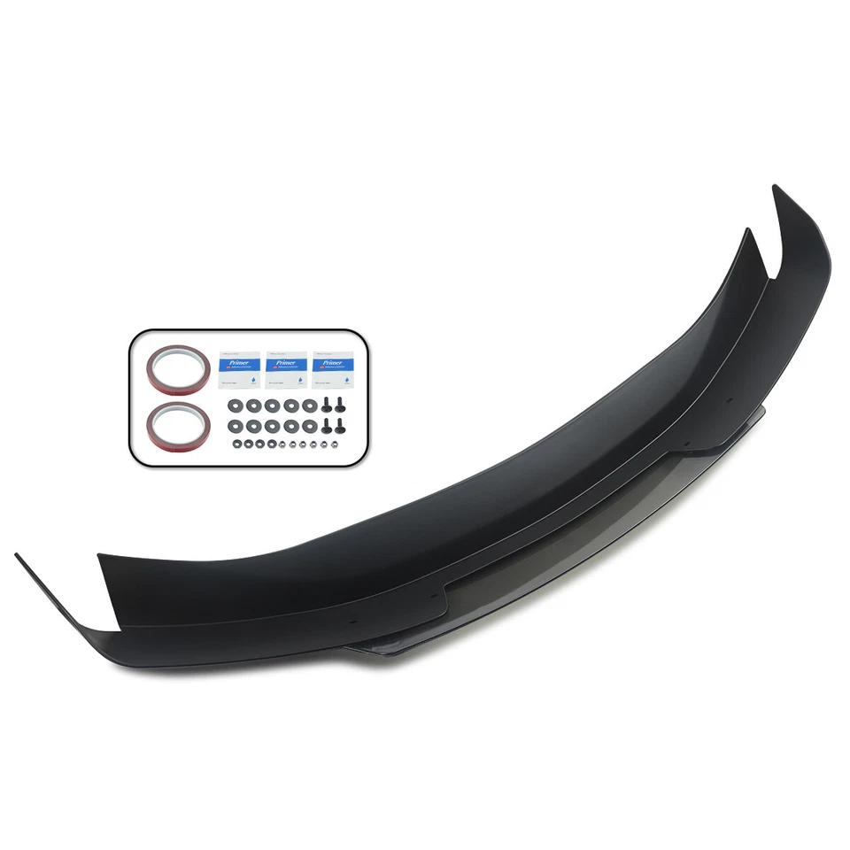 Wickerbill Duckbill Trunk Spoiler For Chevrolet Camaro 2016-2023 Smoked+Black  - Image 3 of 4