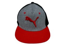 Vintage Puma SnapBack Youth Gray Embroidered OSFA Sporty Cap Hat