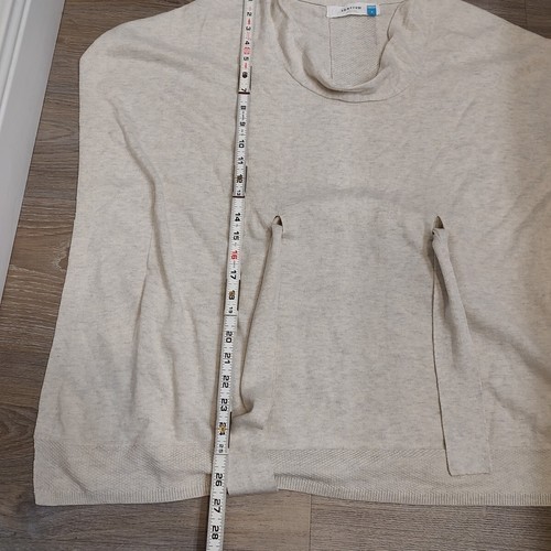 Sparrow Anthropologie Gr. Small Haferflocken Lagenlook Poncho Bindegürtel Kimono - Bild 9 von 9