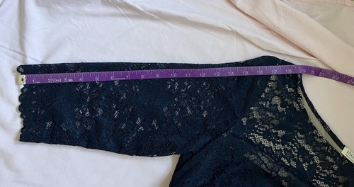 KIYONNA LUNA LACE COCKTAIL DRESS NAVY SIZE 0X MADE IN USA - Picture 14 of 24