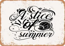METAL SIGN - A Slice of Summer - Vintage Look Sign