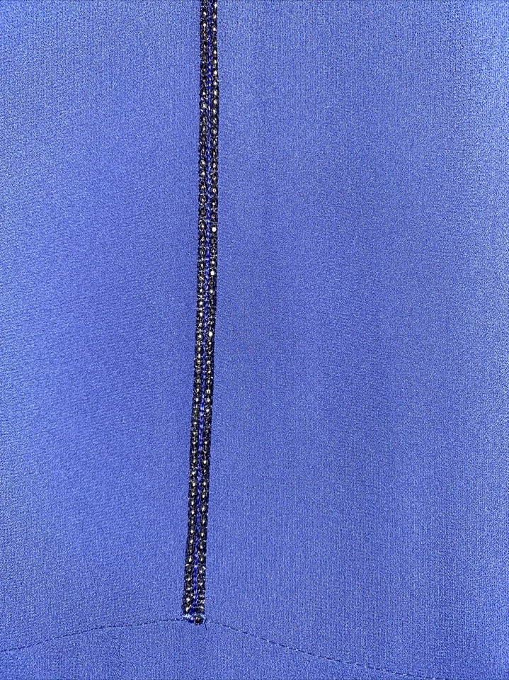 Issa London Long Dress Blue Sheaf Gold Beaded Embellished Strip Back Uk Occ Prom - Image 4 of 4