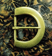 Large Cast Zinc Heel Bar Belt Buckle