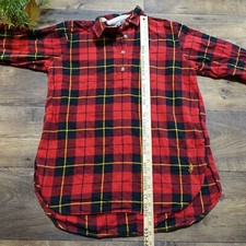 JW Anderson x UNIQLO Shirt Size XS, Long Sleeve, Red Black Yellow Plaid (soft)