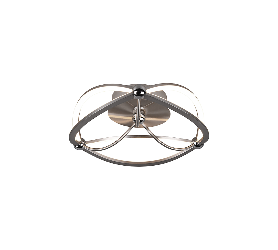 Plafoniera Led Soffitto Interno Ellissi Acciaio 41 cm Charivari GD Trio GD Trio