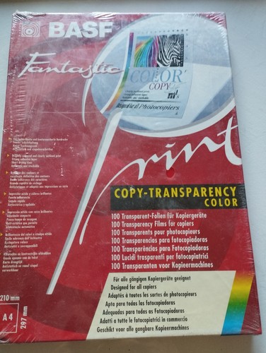BASF 100 Copy Transparency Color A4 Transparencias Fotocopiadora Nueva - 第 1/4 張圖片