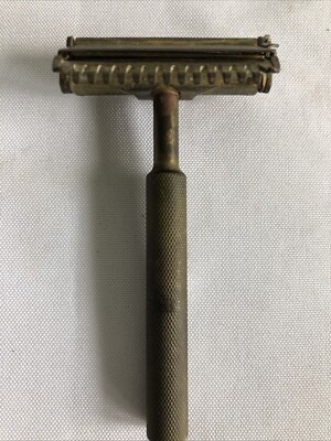 Vintage/Antique Gold Tone Valet Auto-Strop Razor Shaver Solid Brass