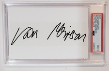 VAN MORRISON Signed Cut Autograh 3x5 PSA 9 Mint Auto Grade JSA PSA/DNA Musician