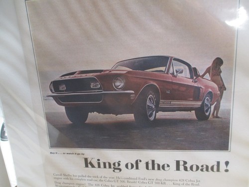 1968 SHELBY GT 350 & GT 500—428 COBRA—FORD MUSTANG—VINTAGE MAGAZINE PRINT AD #2 - Picture 3 of 3