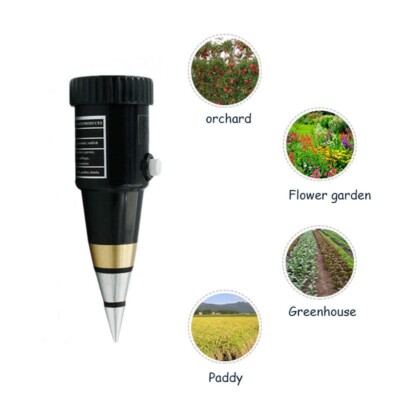 Soil PH Meter Portable Soil Acidity Meter PH Tester Analyzer Max Test Depth 6cm